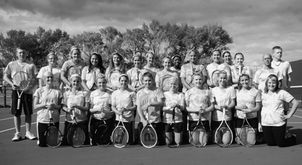 Cherry, Blue, Pink?: Girls tennis team shows support for breast cancer awareness