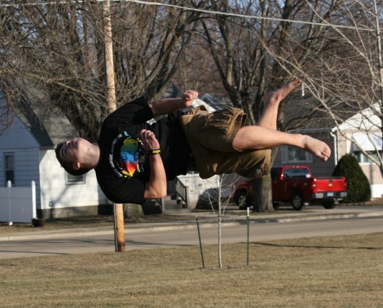 PARKOUR: Parkour and tricking comes naturally to some students