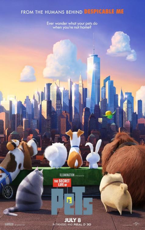 The official movie poster for The Secret Life of Pets