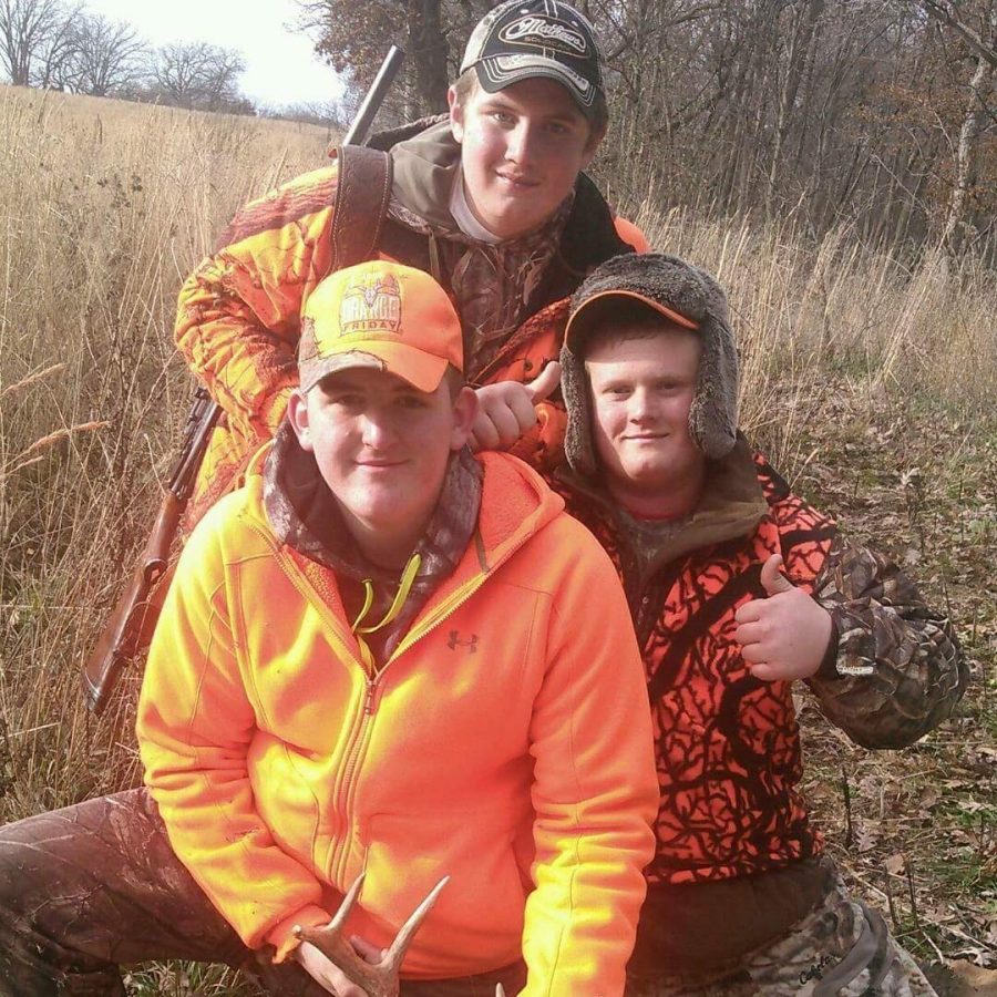 ALHS Students, clad in orange enjoy a successful day hunting during hunting season