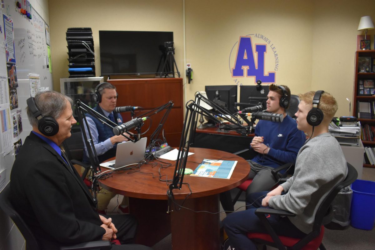 Senator Dornink participated in the new “Tiger Talk” Podcast with co-hosts Principal Chris Dibble, Jack Skinness (12) and Mike Olson (12). Senator Gene Dornink shadowed Dibble as part of the Minnesota Principal for a Day initiative. This event was sponsored by the Minnesota Association of Secondary School Principals and Minnesota Elementary School Principals’ Association and matches state politicians with local schools so they can get a feel for what a day in the life of an administrator--and therefore teacher--looks and feels like.  Senator Dornink got to see what a normal day looks like at ALHS and guest on “Tiger Talk’s” second episode. 