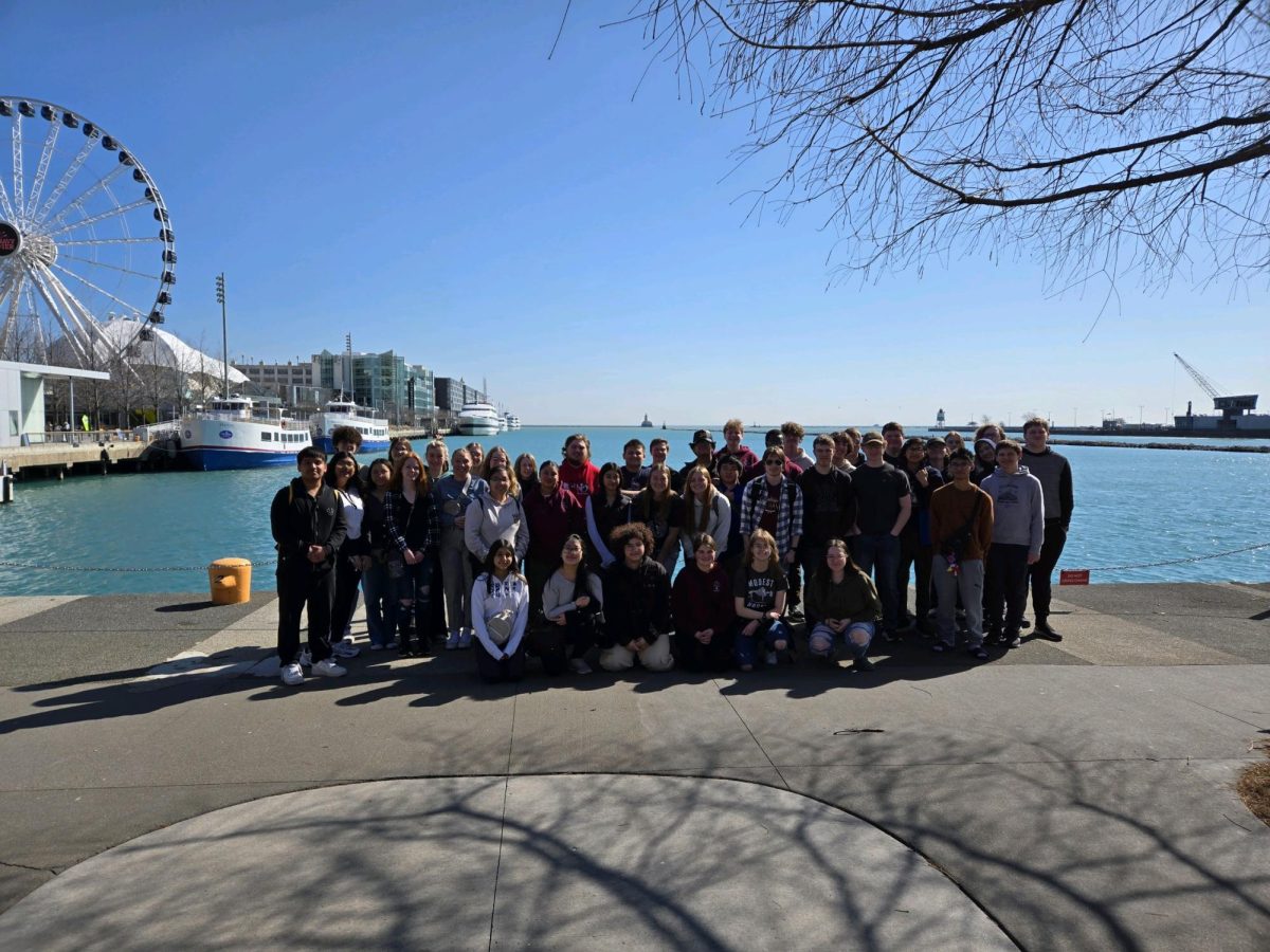 Band and orchestra students spent spring break in Chicago including Joel Lazaro (10), Hsa Paw (12), Landon Anthony (12), Eh Nay John (11), Ruby Mykkanen (11), Alyssa Schmidt (12), Hanah Malakowsky (12), Evie Ravenhorst (10), Claire Griffith (11), Kaitlin Griffith (11), Rosalinda Aguilar (10), Janely Perez Tuxpan (10),  Ethan Crissinger (6), Michell Chino Limon (10), Nina Zhang (10), Jacob Garrison (11), Mariam Zeferino (10), Fransheskalee Vazquez-Roldan (11), Ethan Hoeve (11), Nevaeh Wacholz (11), Gunnar Hardison (11), Makenzie Johnson (11), Clara Thompson (11), Alex Teran Lazaro (11), Saw Be One (11), Josephine Petersen (11), Alex Schmidt (12), Kuol Dual (9), Merik Hardison (12), Brecken Koepke (11), River DePoppe (12), Lillian Crissinger (12),  Axel Calderon (10), Jacob Luoma (10), Henry Hershey (12), Jacobi Woyen (10), Alessander Salvador-Coyomani (10), Christian Nelson (11), Hunter Schmidt (10), Hit Blu Thaw (11), Josiah Schei (11), Axel Erickson (9), Anthony Whelan (10) and Nicholas Slegh (11). 