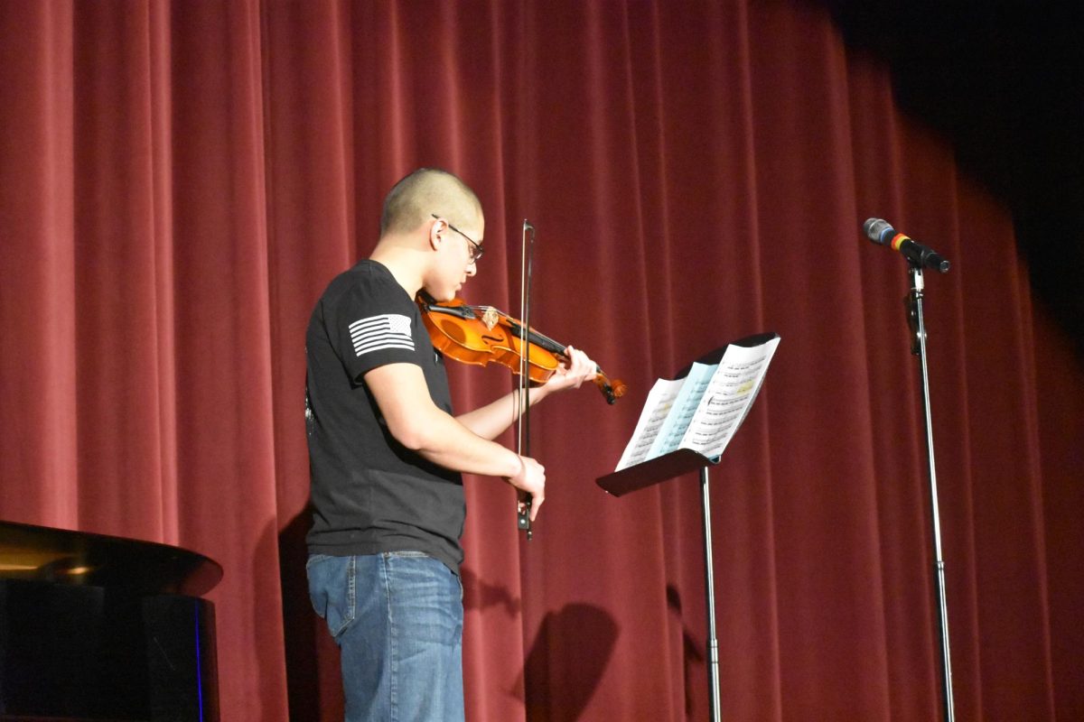 Senior Matthew Ramirez played violin for Tiger’s Roar. “Watching the other acts, a lot of them were fun to watch, and getting to see everyone’s talent’s was my favorite part of Tiger’s Roar,” said Ramirez.