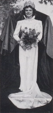 (1st photo of Homecoming Queen that I could find, 1939, [1940 yearbook])