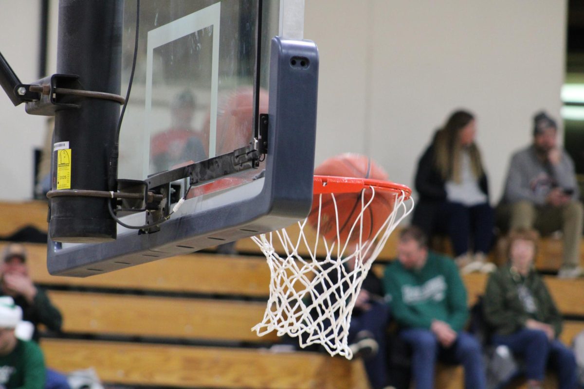 A basket being made in the boys basketball game on December 12th.