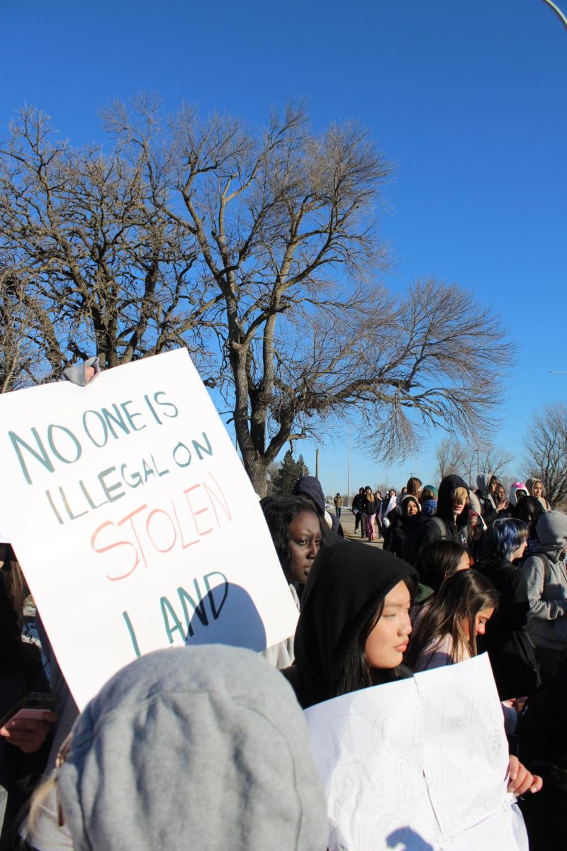 On Jan. 14, students at ALHS held a walkout protest including Nyaruony Guen (9) and Pretty Gaw (9). It started with a video posted on Instagram amassing 230 likes. The video was posted by Jaelani Lenaiyah William, a Junior at the Albert Lea Learning Center. It stated that there would be a walkout Jan. 14 at the start of 8th period. In the video she stated that the protest would be due to the active threats of the United States Immigration and Customs Enforcement (ICE) in Minnesota. “ICE has been circling the elementary schools,” said William. “I was interviewed by the Albert Lea Tribune and when I brought that up to my interviewer she confirmed that they had been seen around the elementary schools. It wasn’t a hoax.” 