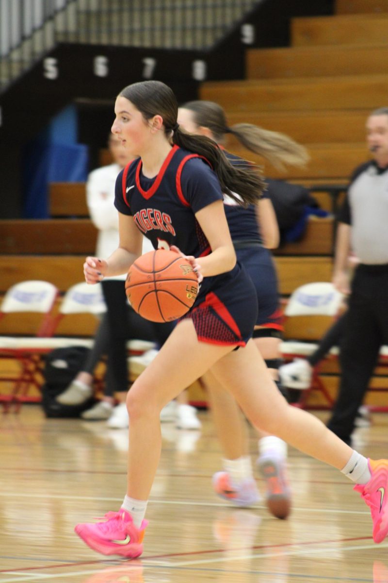 Bryn Haase (11) playing in the Girls Basketball game against Mankato East on February 12th.