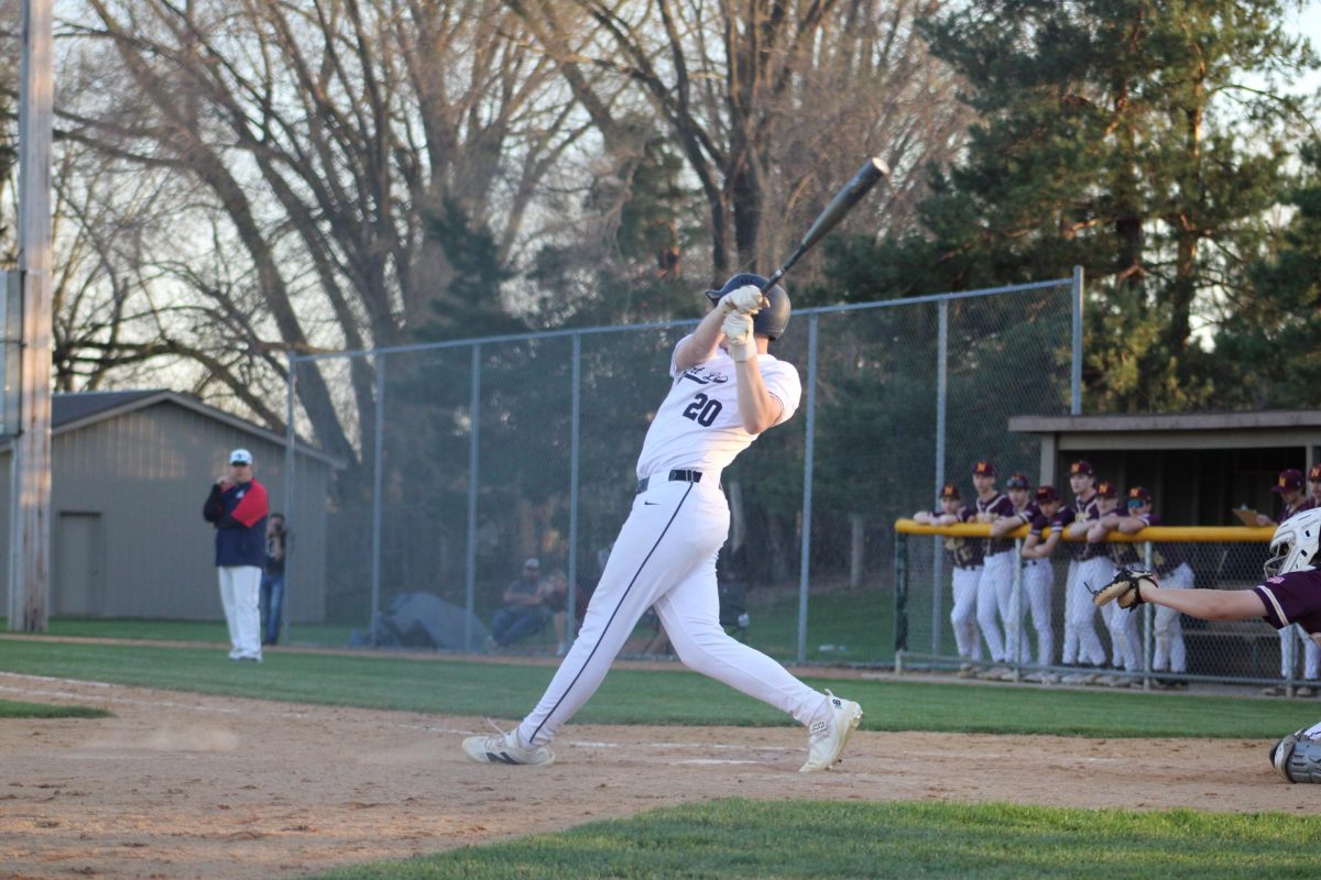 Graham Goskeson (11) batting during the Boys Baseball game against Northfield on April 16.